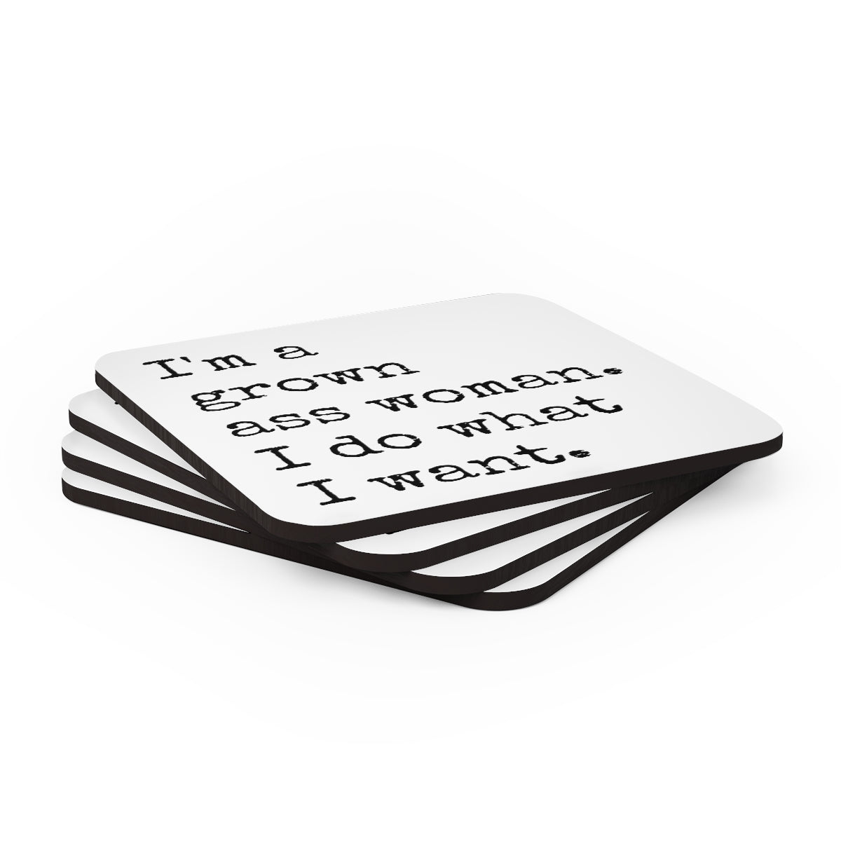 I'm A Grown Ass Woman 4pc Coaster Set