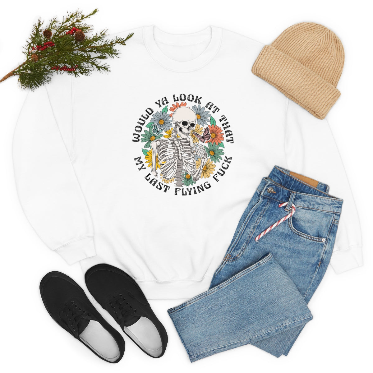 Would You Look At That, My Last Flying Fuck Unisex Crewneck Sweatshirt