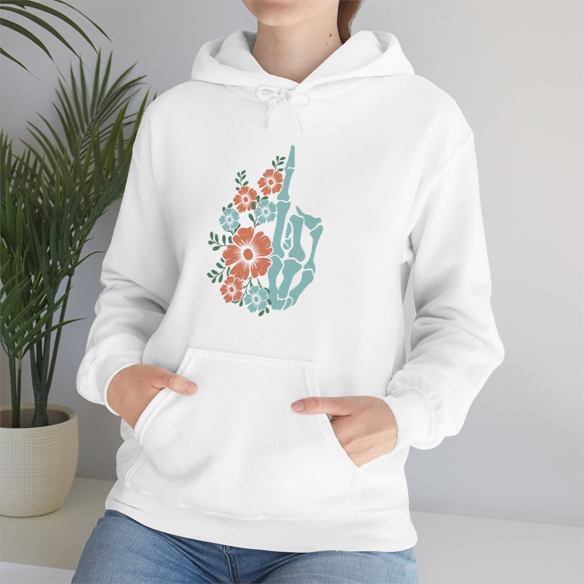 Snark Junkie Floral Middle Finger Hoodie