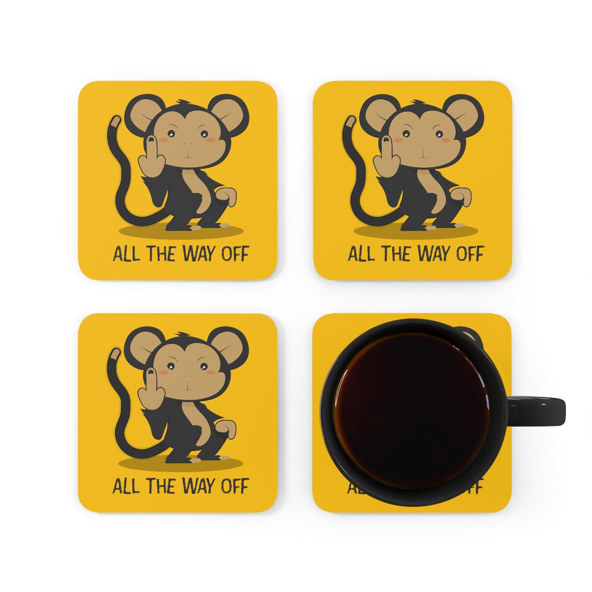 Snark Junkie All The Way Off Coaster 4pc Set