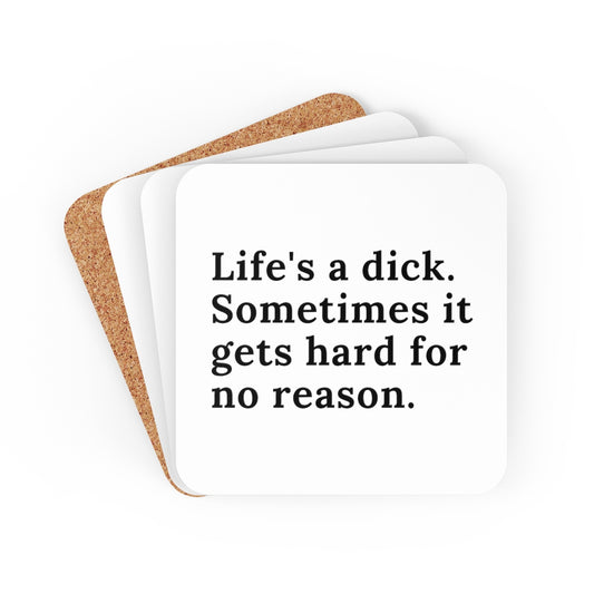 Life's A Dick Coasters 4pc Set