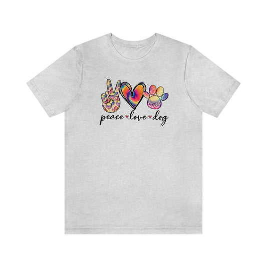 Peace Love & Dogs Tie Dye Snark Junkie Jersey Tee