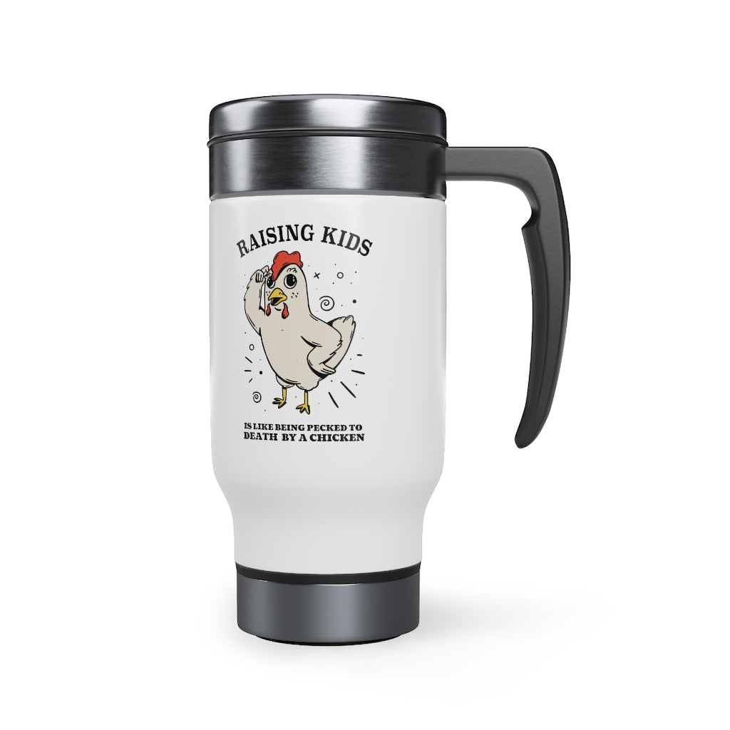 Raising Kids Travel Mug with Handle, 14oz