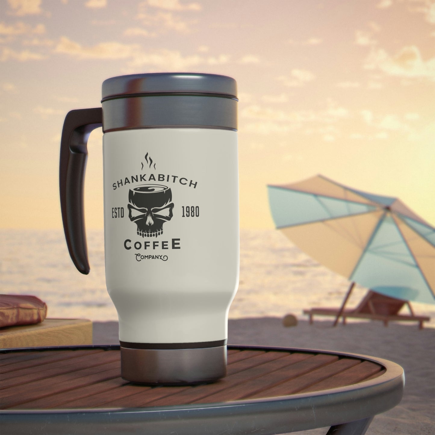 Shankabitch Coffee Company Travel Mug with Handle, 14oz