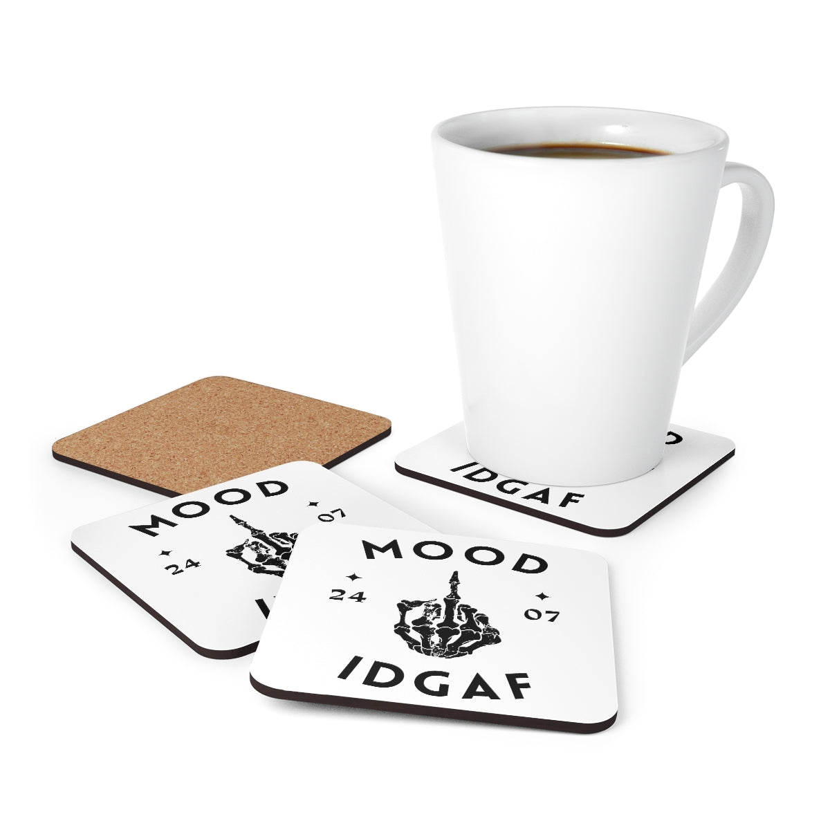 Mood Middle Finger 24/7 4pc Coaster Set