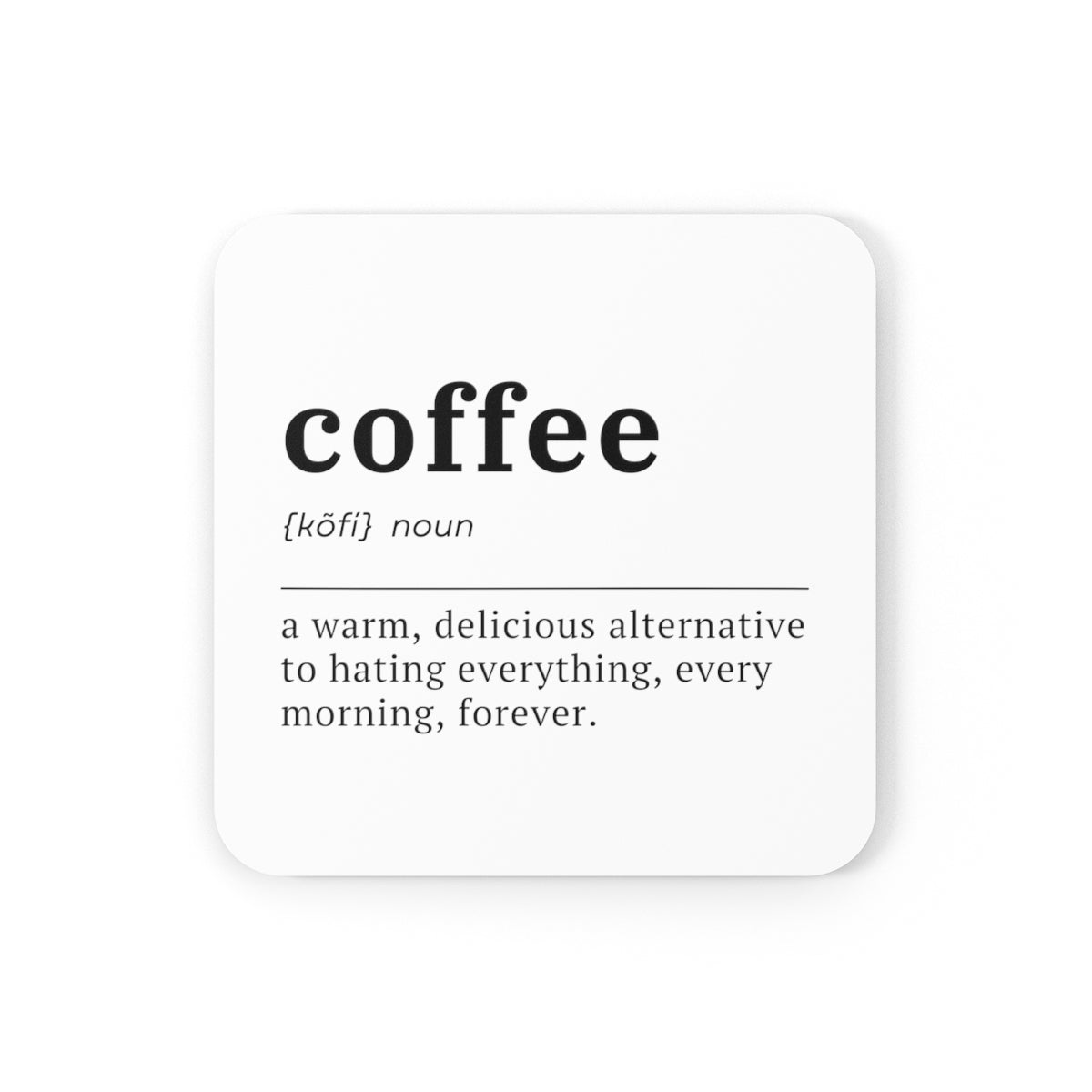 Snark Junkie Coffee Definition 4pc Coaster Set