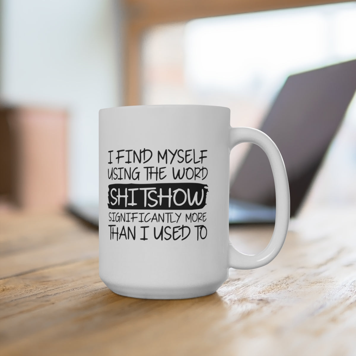 I find myself using the word Shitshow Coffee Mug