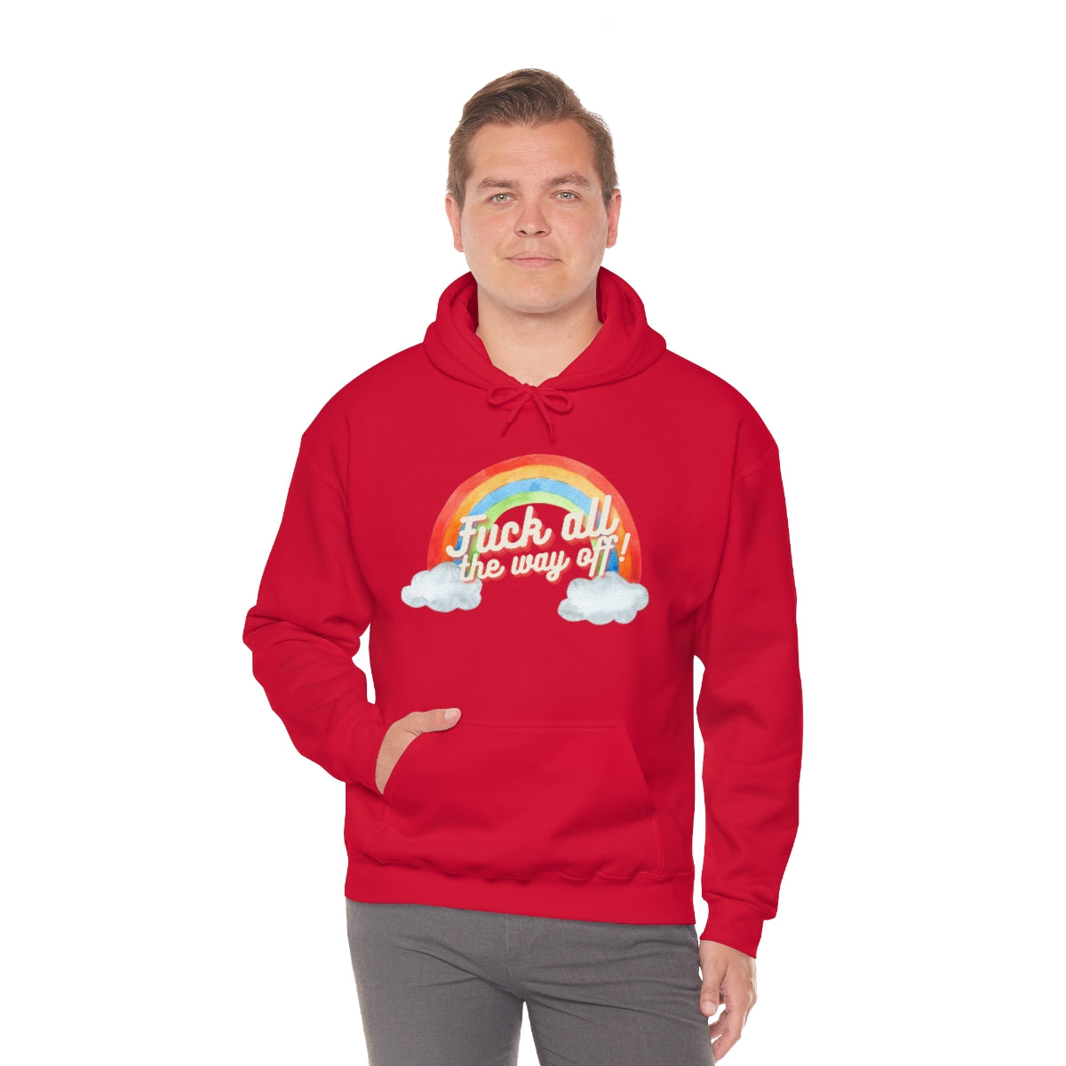 Fuck All The Way Off Rainbow Snark Junkie Hoodie