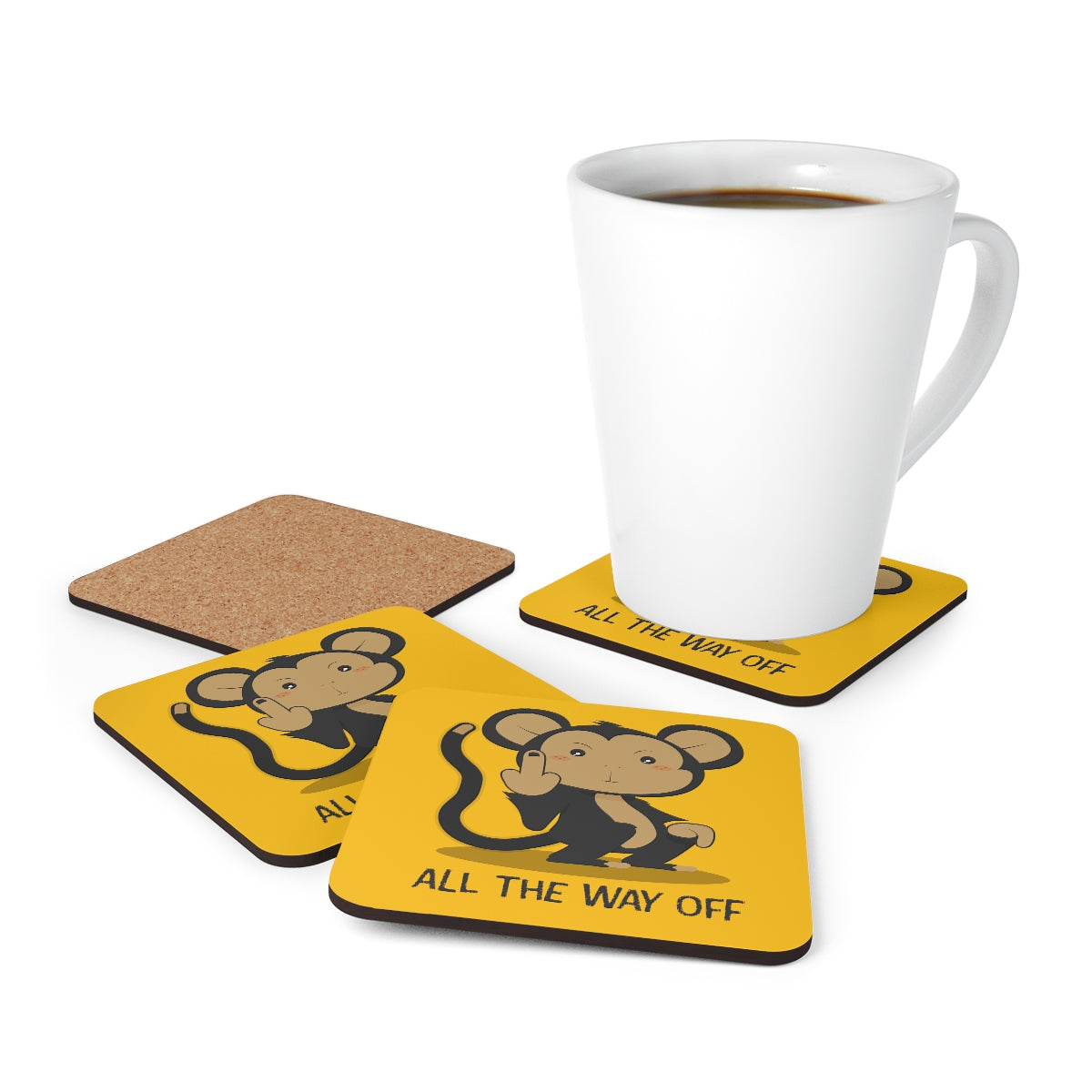 Snark Junkie All The Way Off Coaster 4pc Set