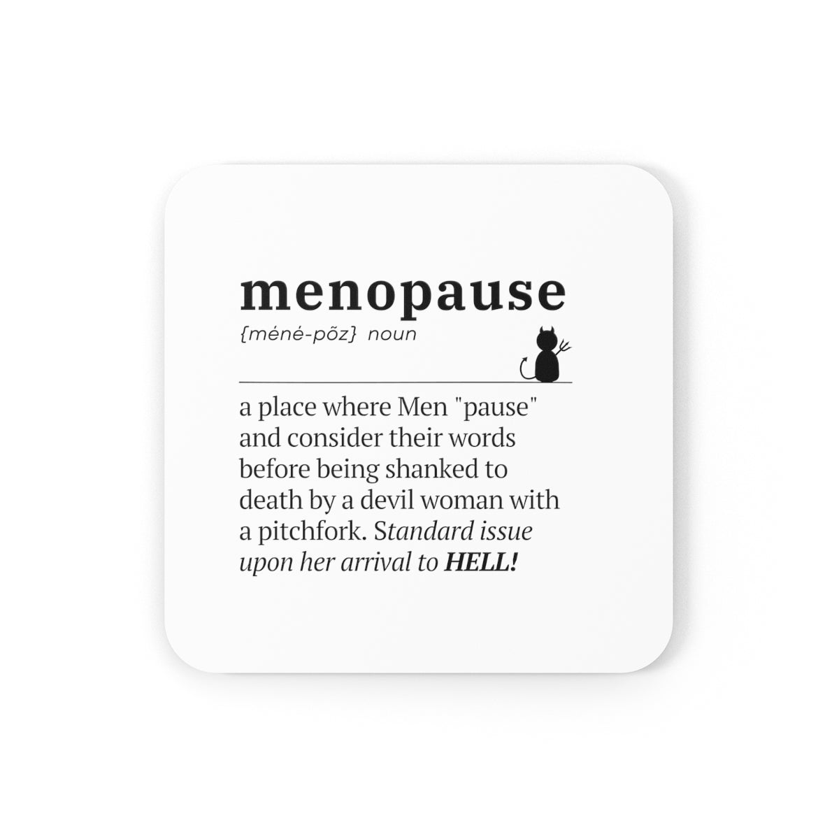 Menopause Definition Coaster 4pc Set