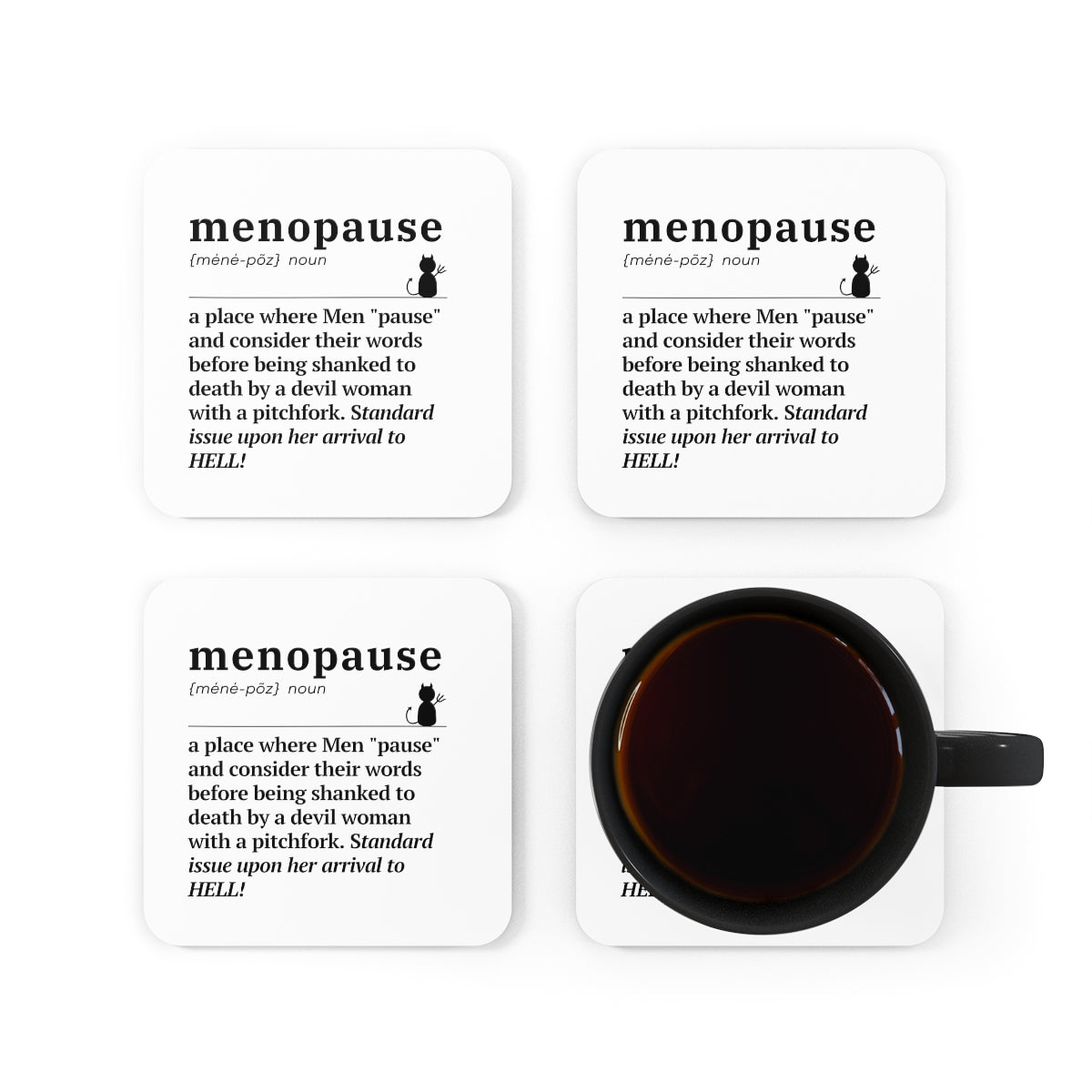 Menopause Definition 4pc Coasters Set