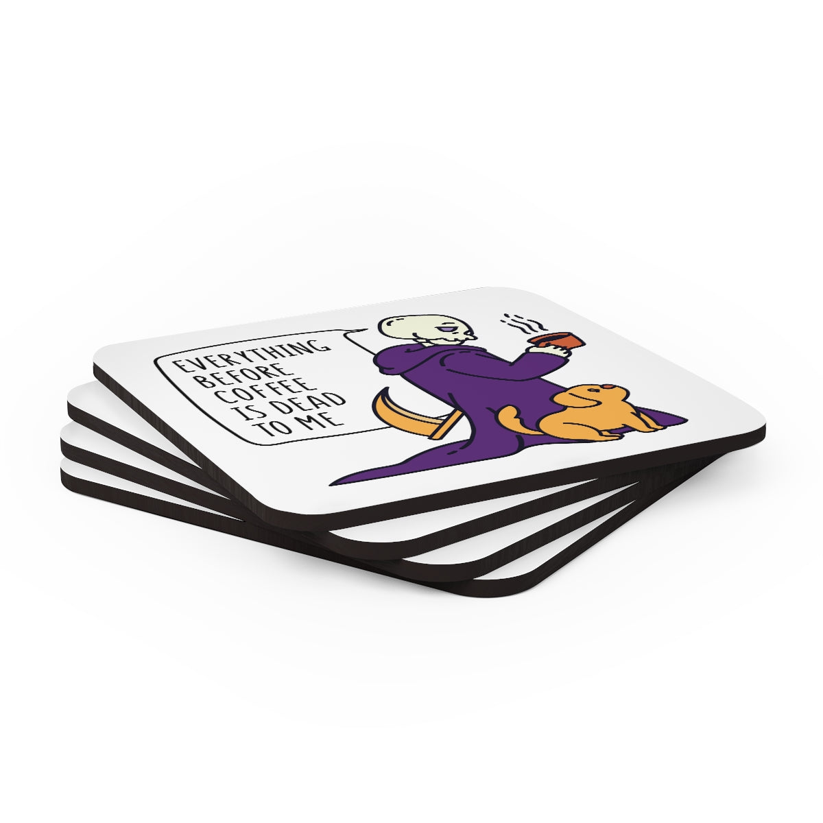 Everything Before Coffee Is Dead To Me Coaster 4pc Set