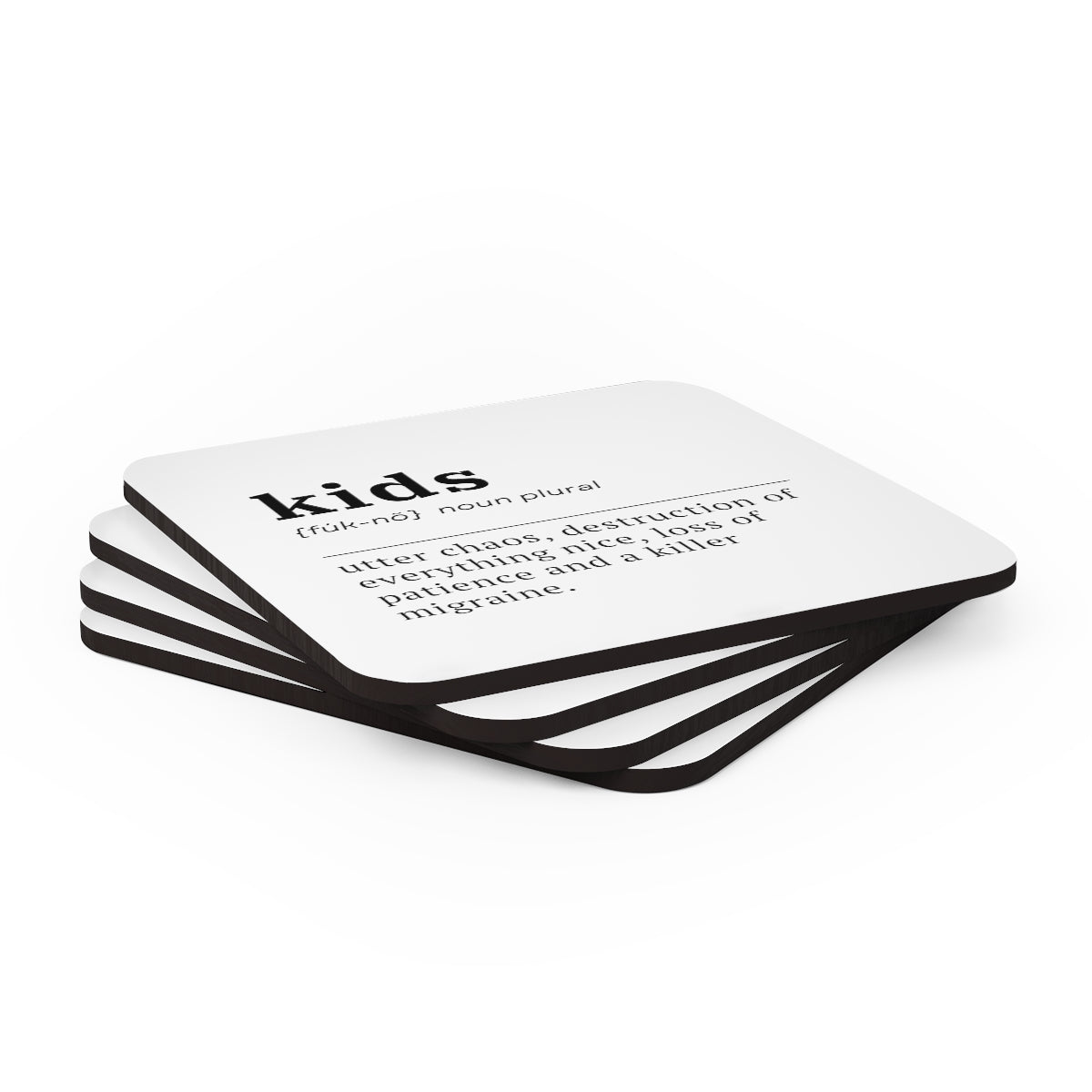 Kids Definition 4pc Coaster Set