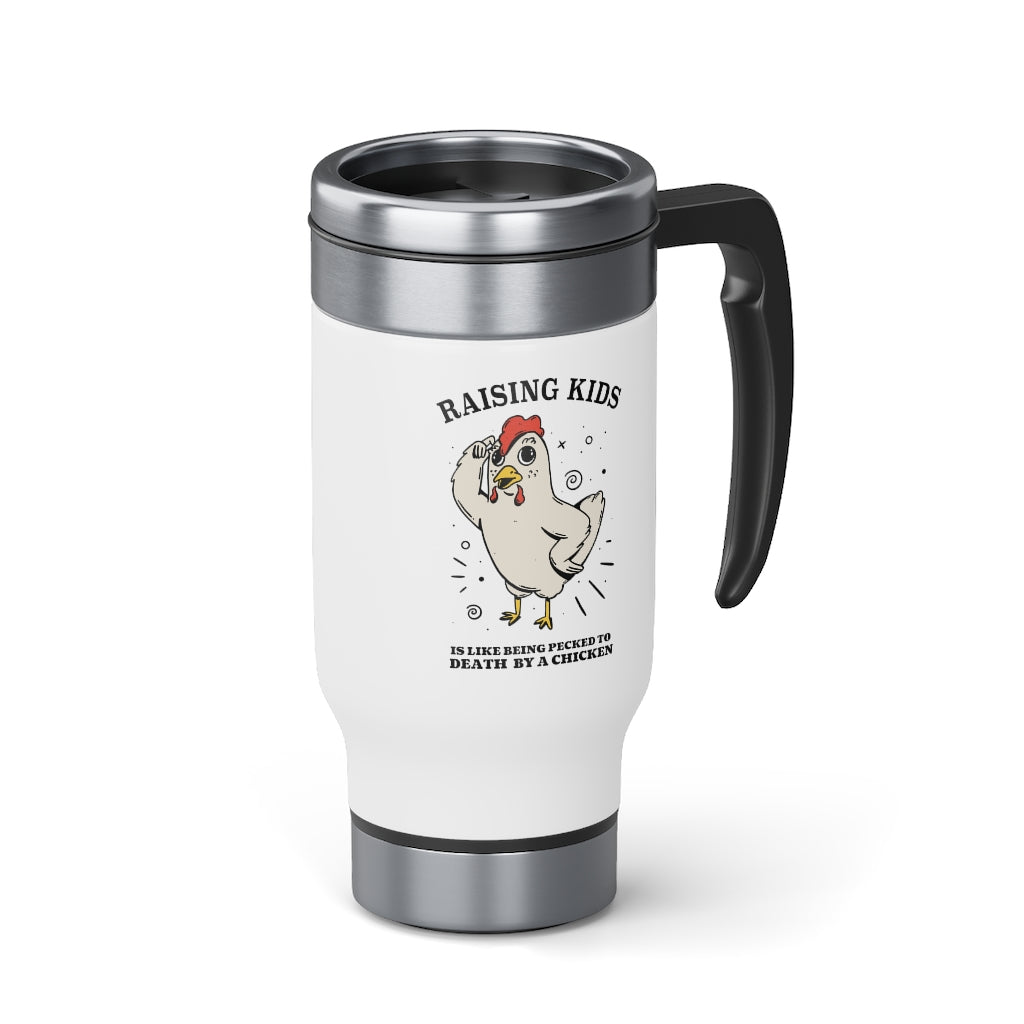 Raising Kids Travel Mug with Handle, 14oz