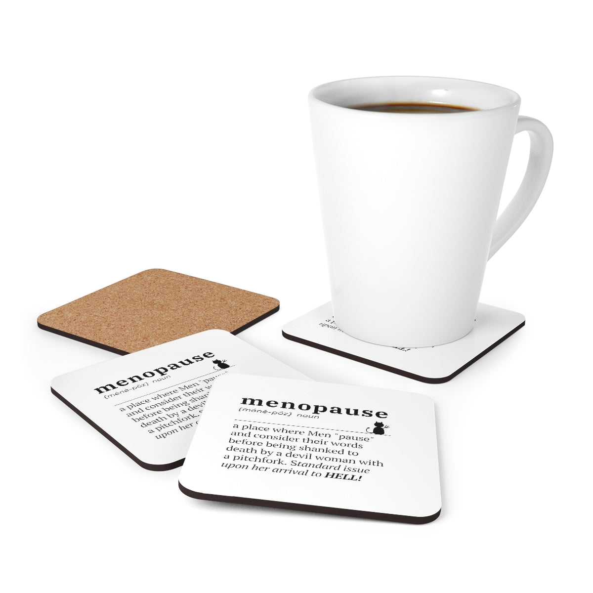 Menopause Definition Coaster 4pc Set