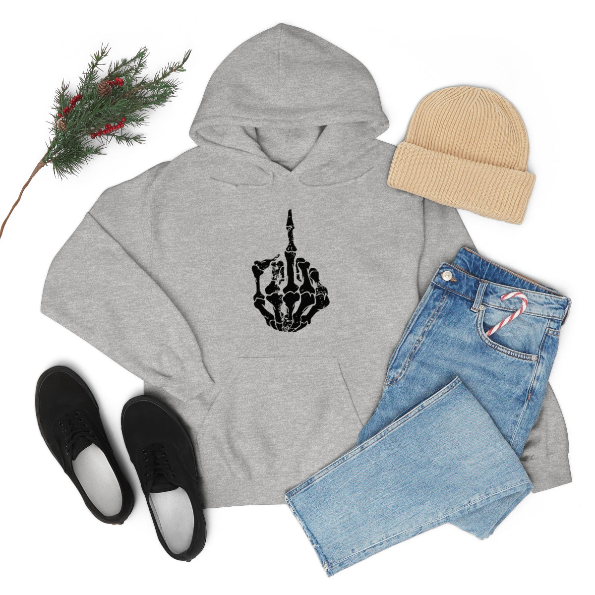 Skeleton Middle Finger Hoodie