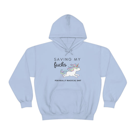 Snark Junkie - Saving my fucks for really magical shit hoodie - blue