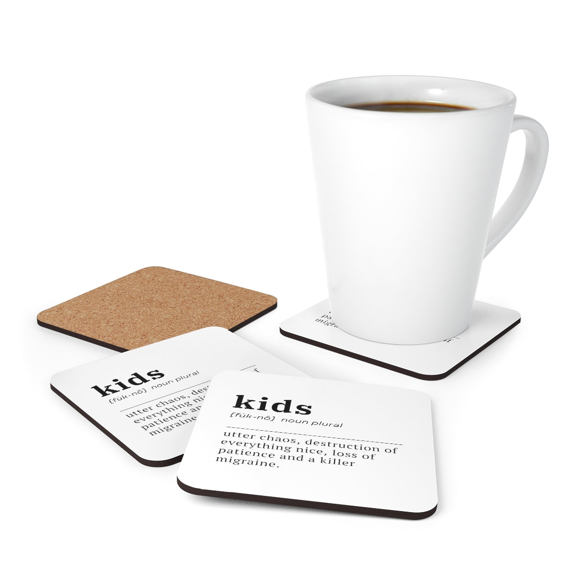 Kids Definition 4pc Coaster Set
