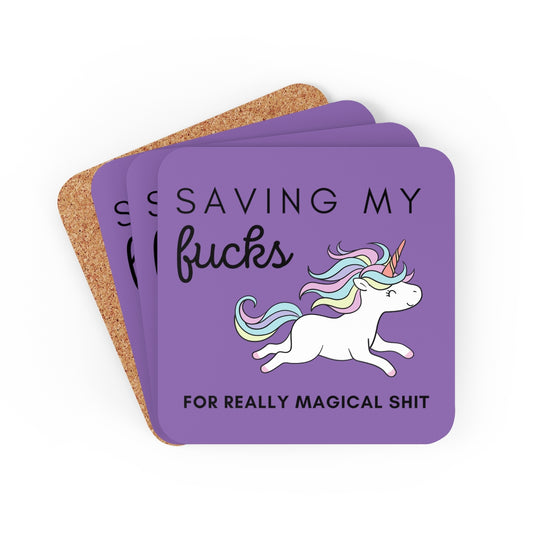 Saving My Fucks For Really Magical Shit Coaster 4pc Set