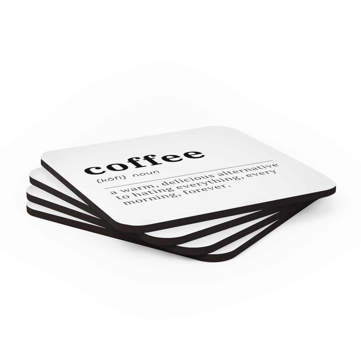 Snark Junkie Coffee Definition 4pc Coaster Set