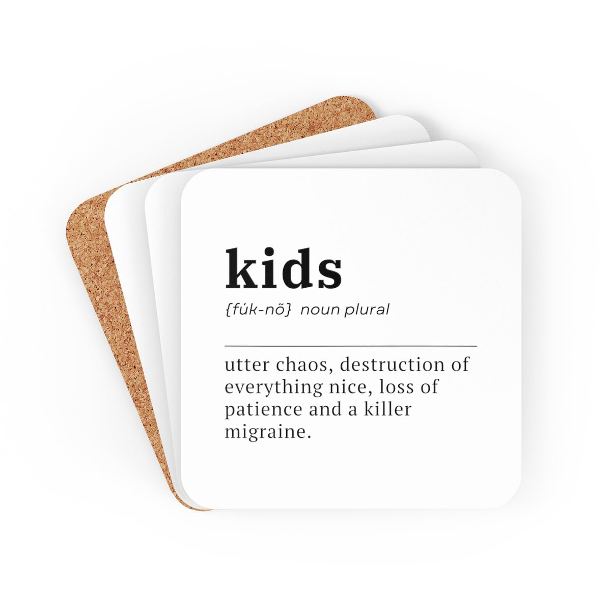 Kids Definition 4pc Coaster Set