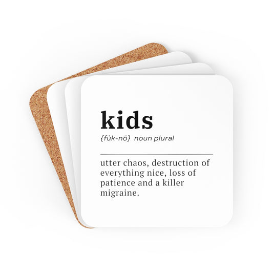 Kids Definition 4pc Coaster Set