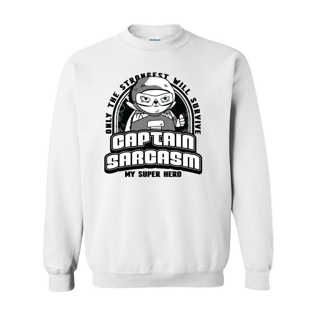 Captain Sarcasm Super Hero Crewneck Sweatshirt