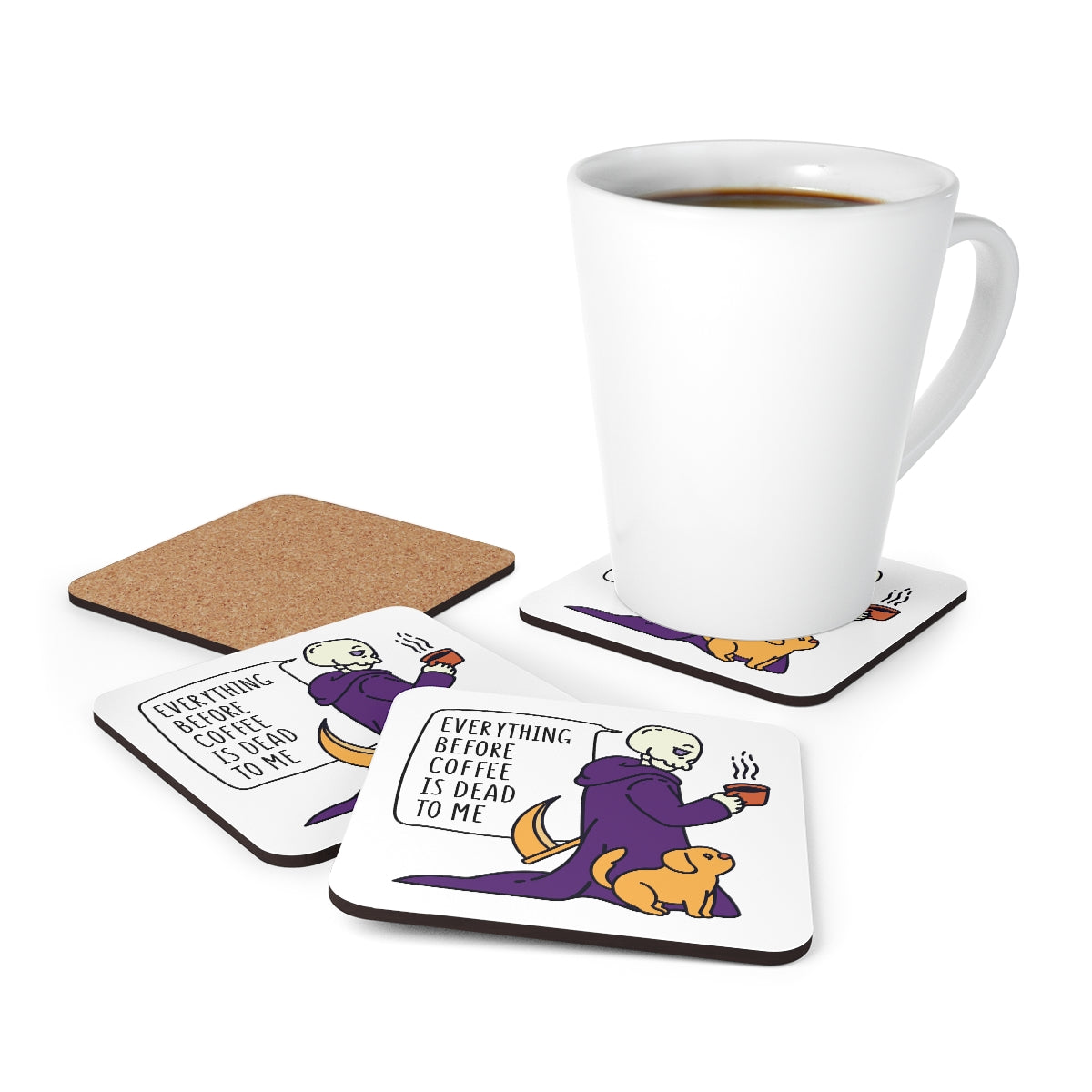 Everything Before Coffee Is Dead To Me Coaster 4pc Set