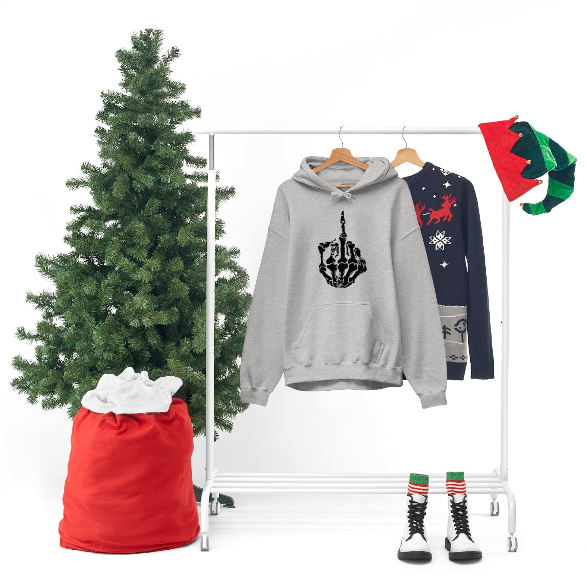 Skeleton Middle Finger Hoodie