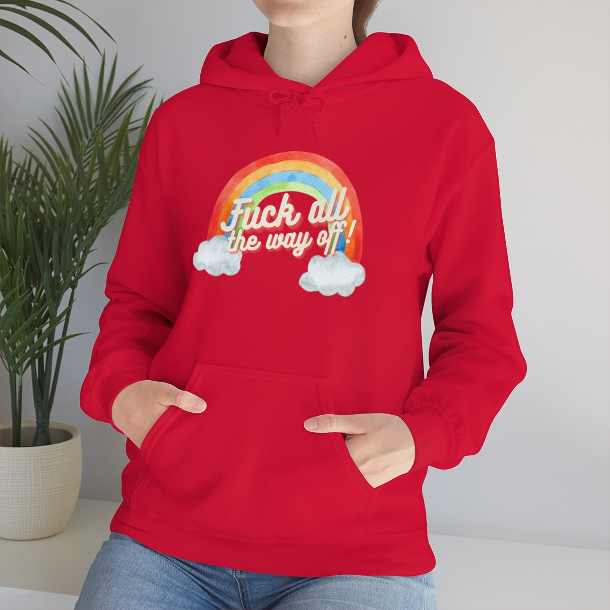 Fuck All The Way Off Rainbow Snark Junkie Hoodie