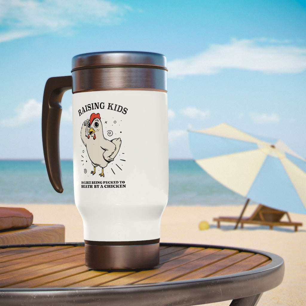 Raising Kids Travel Mug with Handle, 14oz