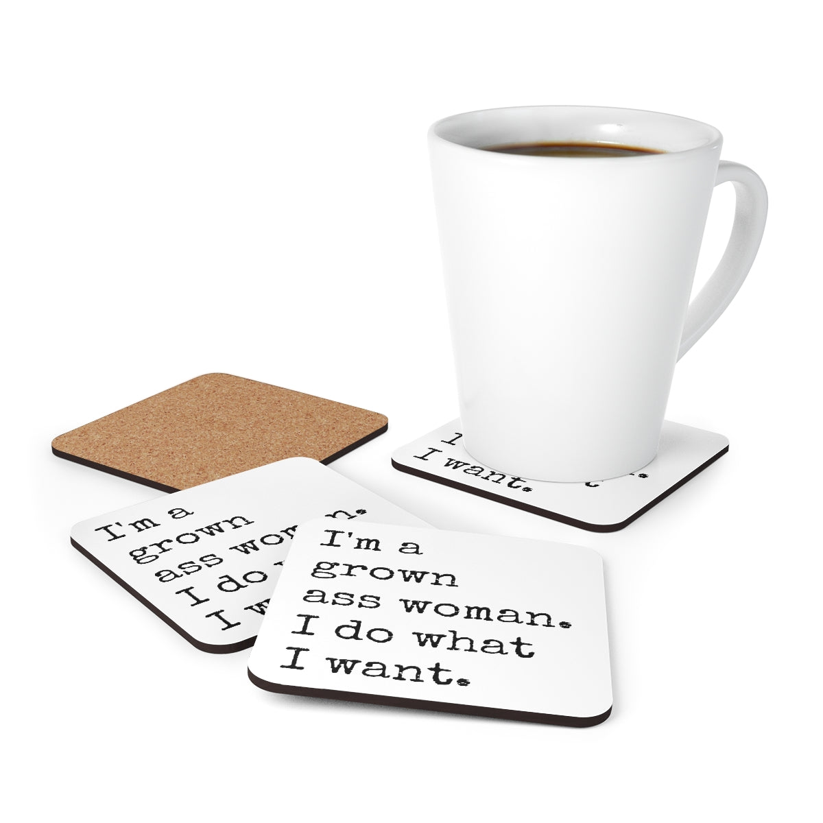I'm A Grown Ass Woman 4pc Coaster Set