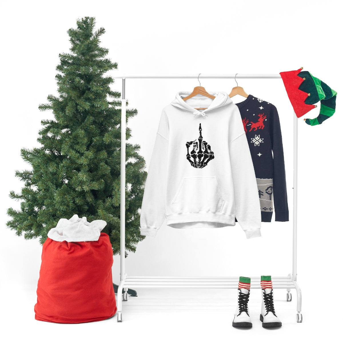 Skeleton Middle Finger Hoodie