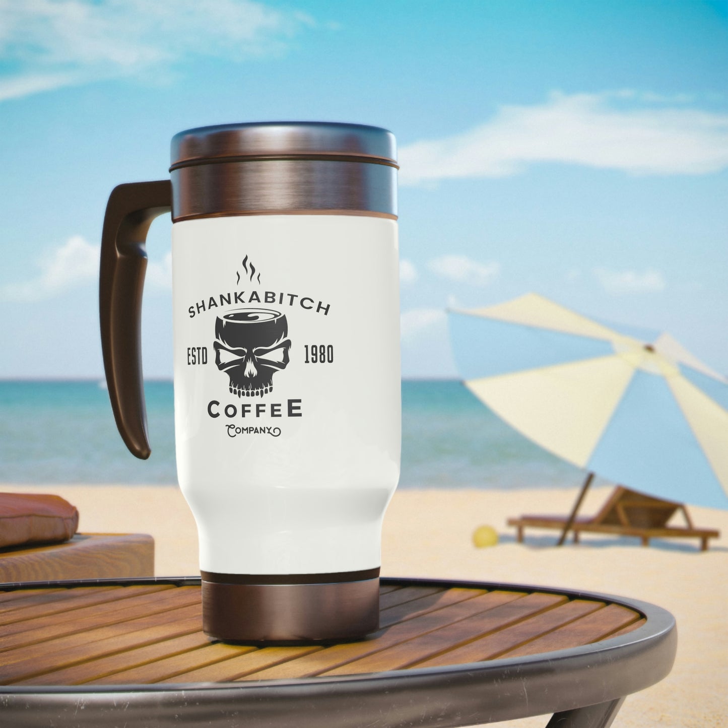 Shankabitch Coffee Company Travel Mug with Handle, 14oz