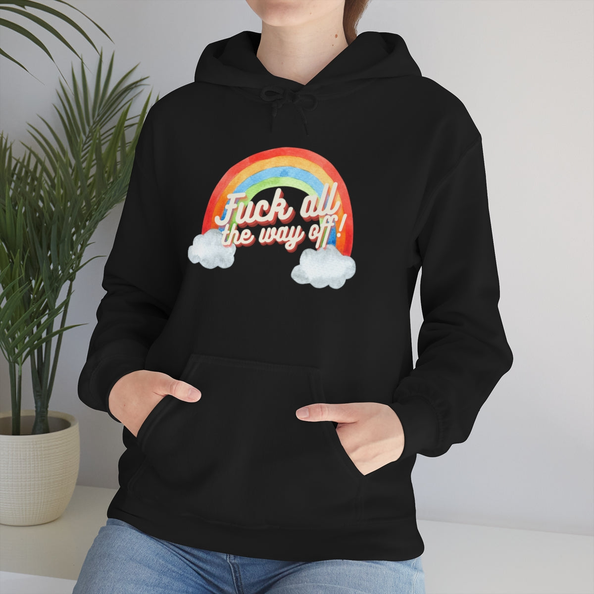 Fuck All The Way Off Rainbow Snark Junkie Hoodie