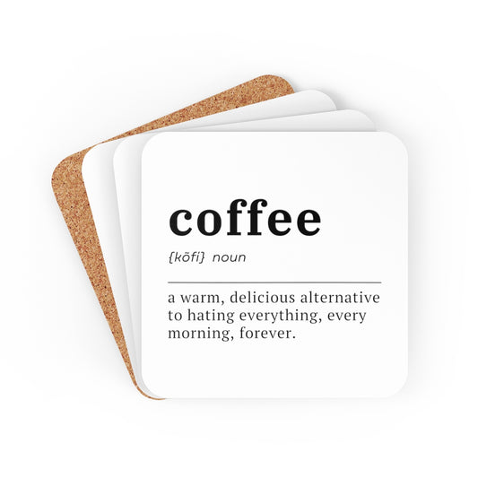 Snark Junkie Coffee Definition 4pc Coaster Set
