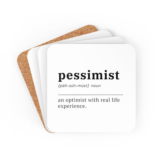 Pessimist Definition 4pc Coaster Set
