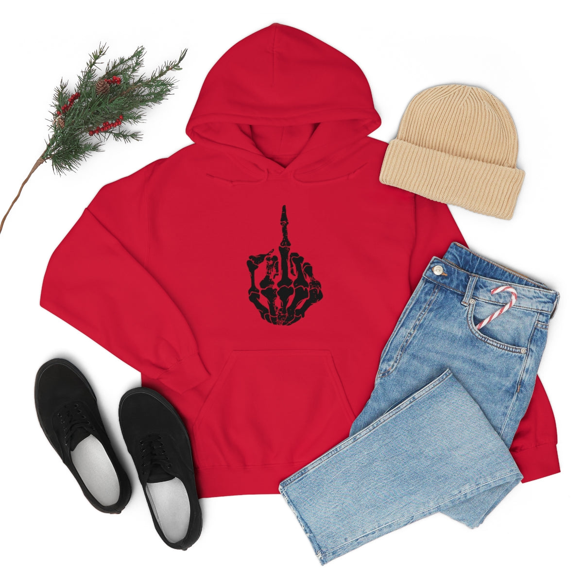 Skeleton Middle Finger Hoodie