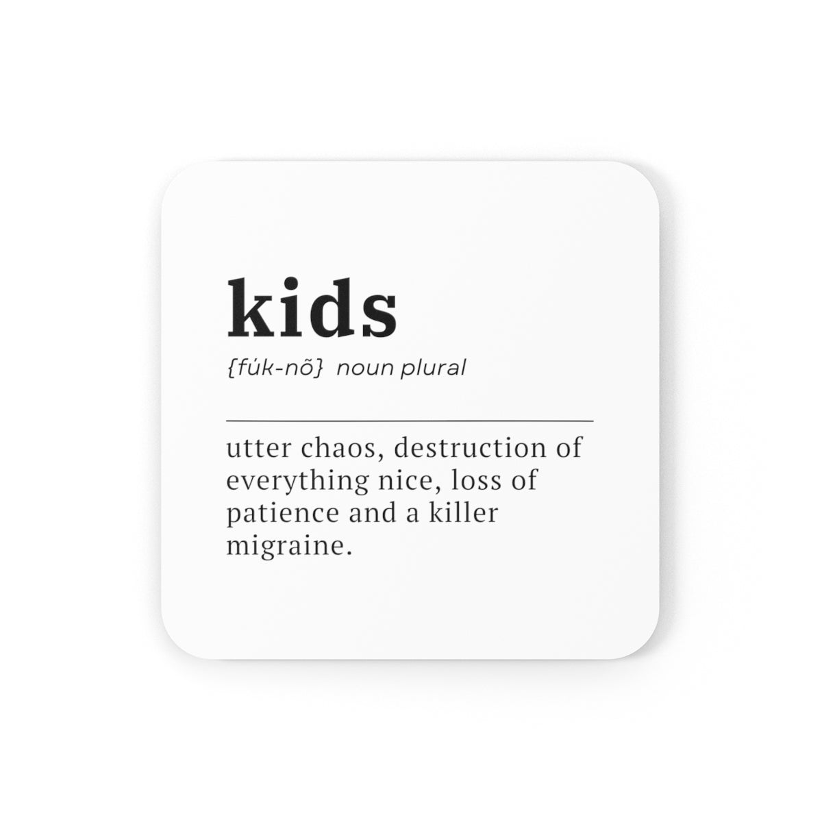 Kids Definition 4pc Coaster Set