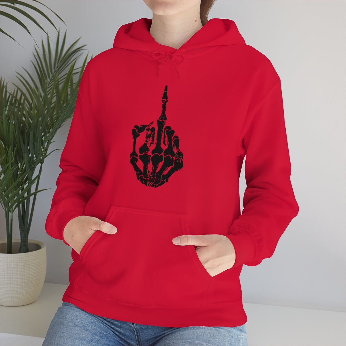Skeleton Middle Finger Hoodie