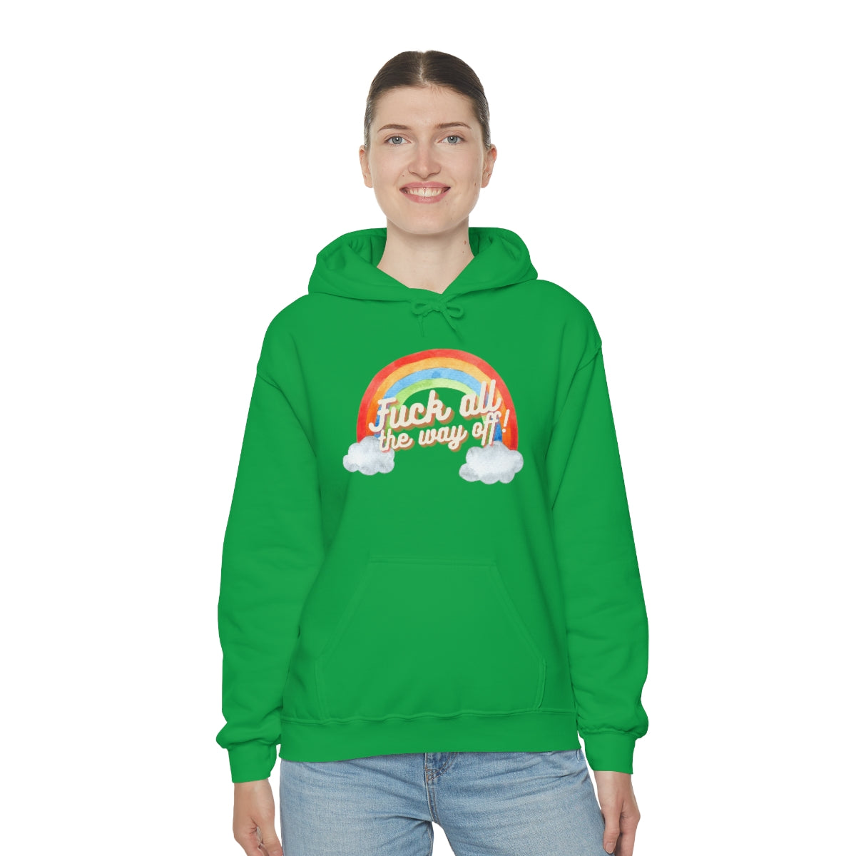 Fuck All The Way Off Rainbow Snark Junkie Hoodie