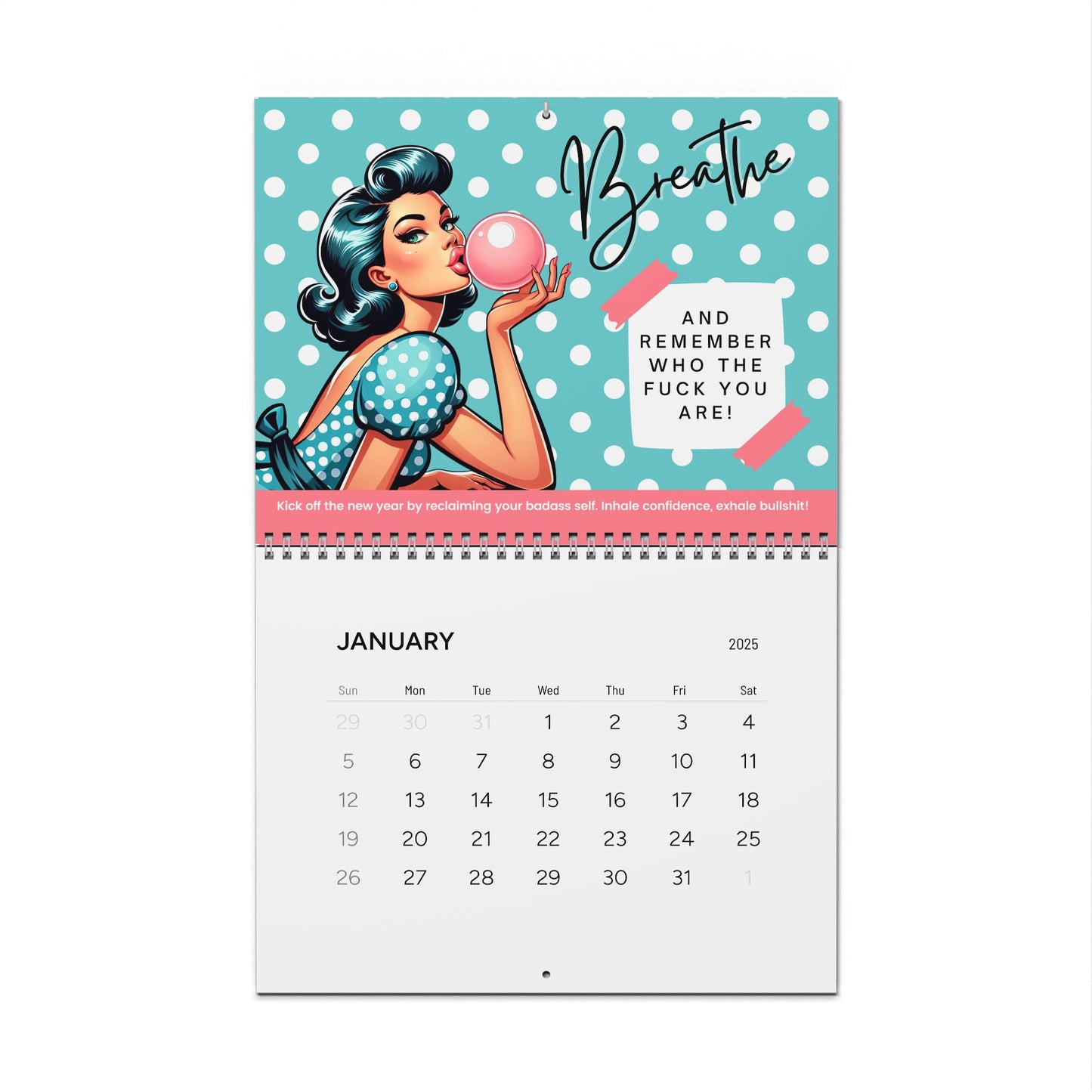 2025 Retro Humor Wall Calendar - 365 Days Of Not Giving A Fuck by Slim Sherri