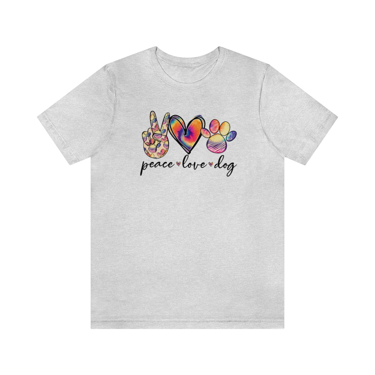 Peace Love & Dogs Tie Dye Snark Junkie Jersey Tee