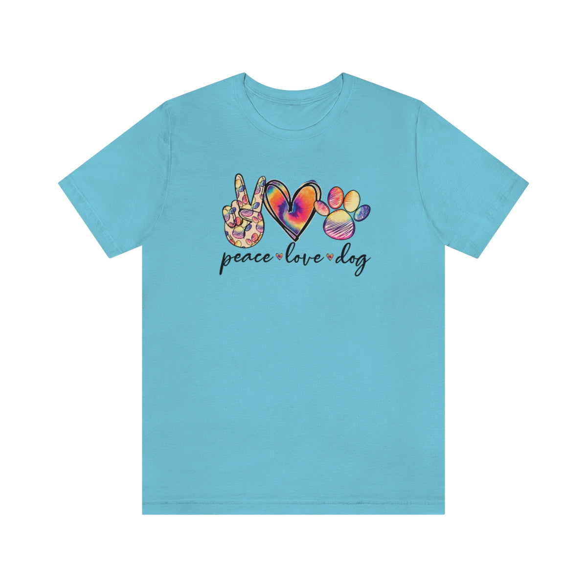 Peace Love & Dogs Tie Dye Snark Junkie Jersey Tee