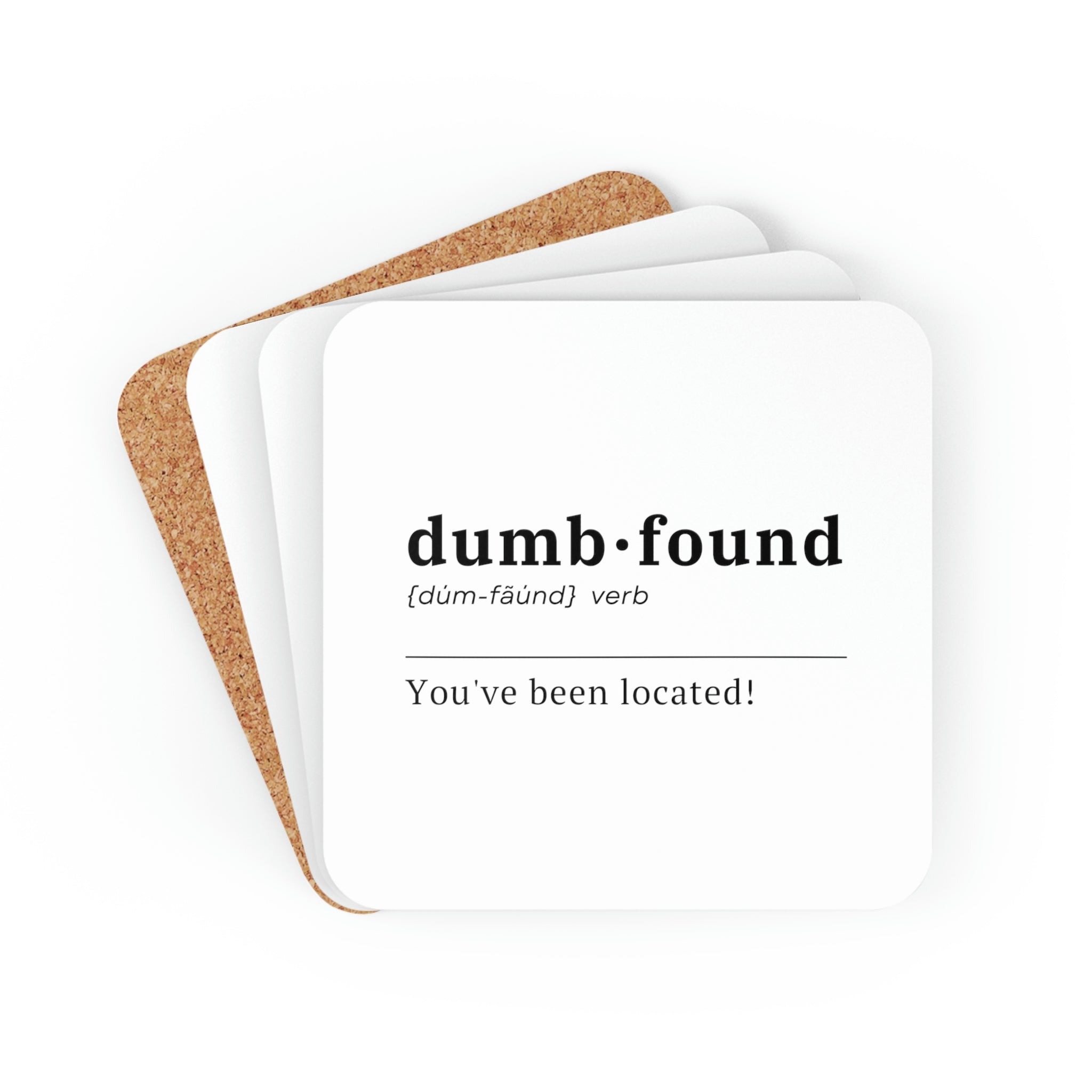 Dumbfound Coaster 4pc Set – SNARK JUNKIE