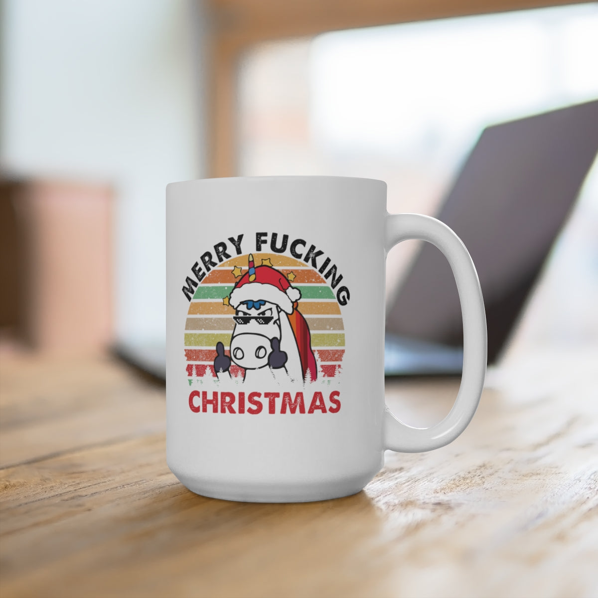 Merry Fucking Christmas Unicorn Coffee Mug