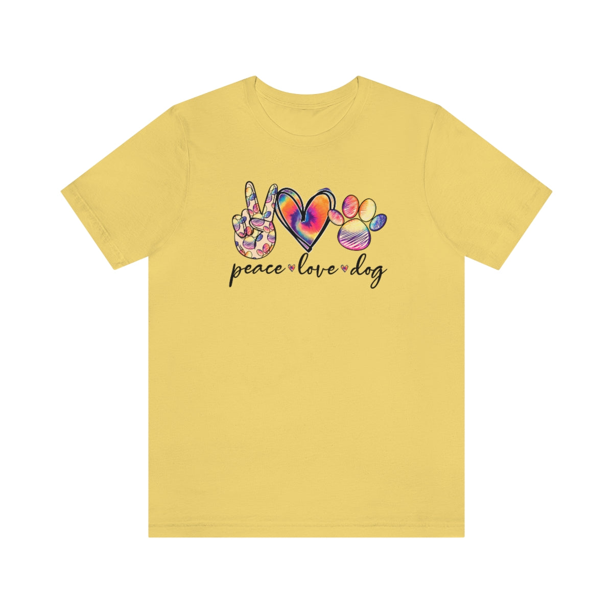 Peace Love & Dogs Tie Dye Snark Junkie Jersey Tee